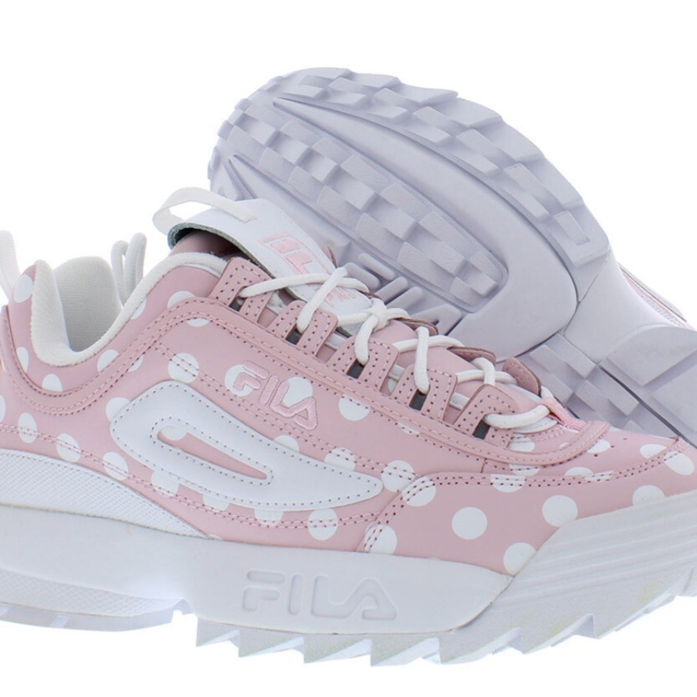 Fila woman’s ' Pink and White Polka Dot Sneakers